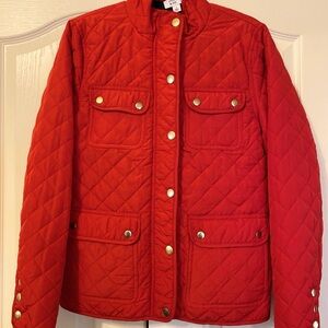 Crown & Ivy Red Utility Jacket Quilted Structured Design